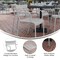 Emma and Oliver Rennes Powder Coated Steel Stacking Dining Chair with Arms and 2 Slat Back for Indoor-Outdoor Use